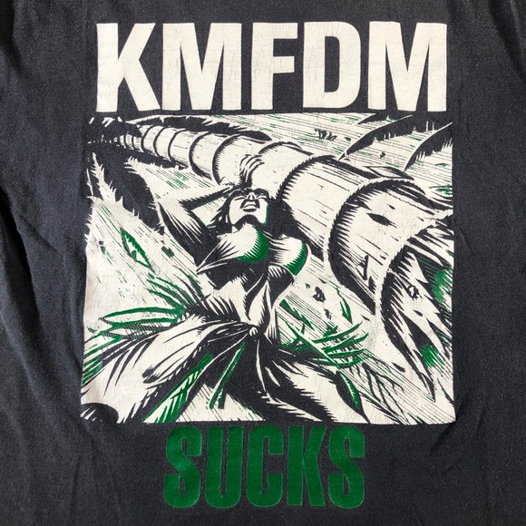 KFMDM Sucks Rock Electro Band Distressed Vintage T - Picture 4 of 16